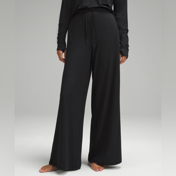 lululemon athletica Pants - LULULEMON Modal High-Rise Black Wide Leg Pants